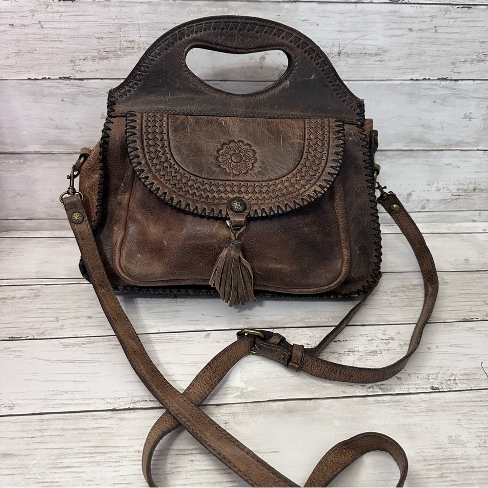 PATRICIA NASH Beaumont Artesian Tooled Leather Crossbody Bag Handbag - Picture 2 of 16